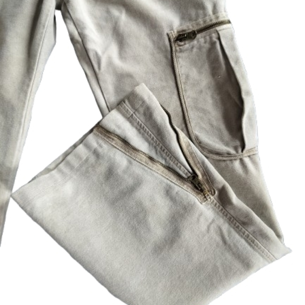 Women's Beige Corduroy Cargo Pants Size 2 - Picture 6 of 9